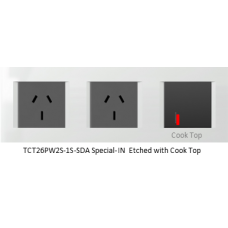 TAS Double Socket Set-Polar White-Cook Top Indictor-Etch-LINE